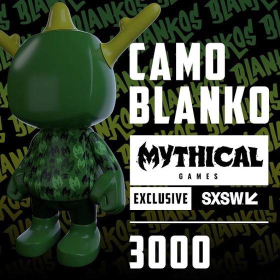 Mythical Camo Blanko #1113 SXSW Card Redeemable Game Character