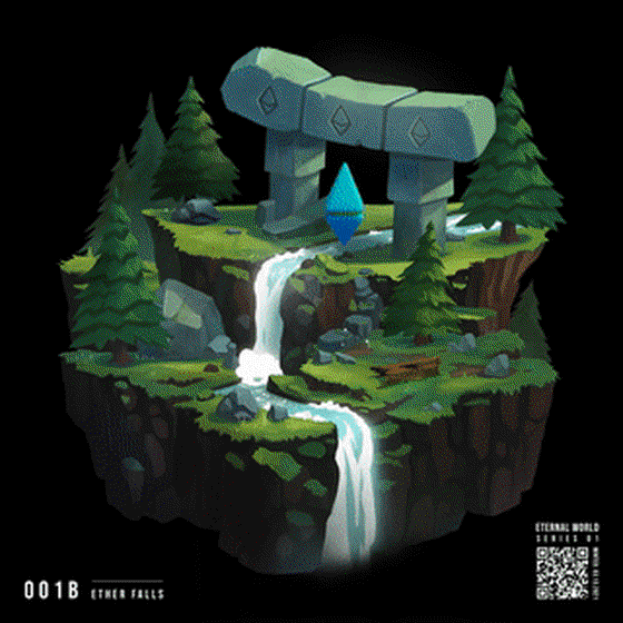 Eternal World : Series 01 | 001B - Ether Falls (Blue)