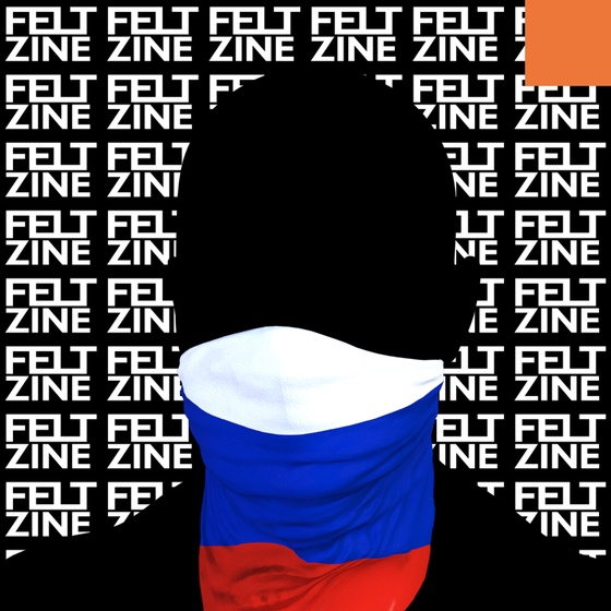 Villain #70 - The Russian Villain on the Felt Zine Logo background with the Original Accent