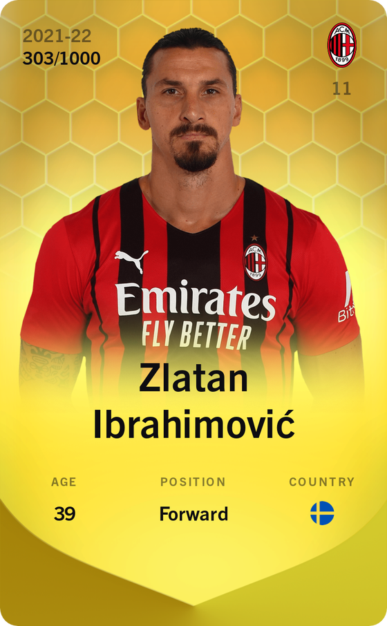 Zlatan Ibrahimović 2021-22 • Limited 303/1000