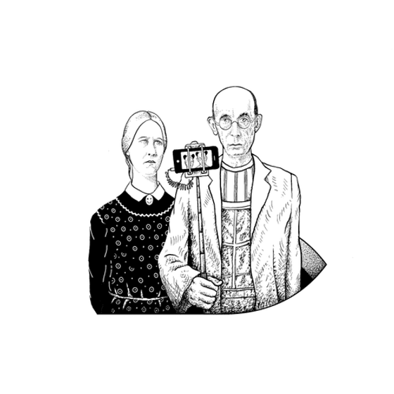 12/72 - American Gothic by Grant Wood