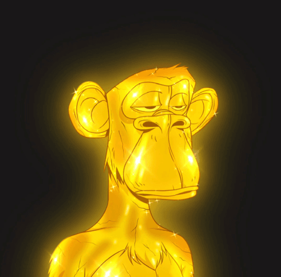 Famous Ape #100 - Golden Statue