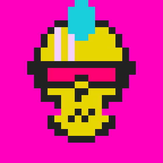 Cyber CryptoSkull #518