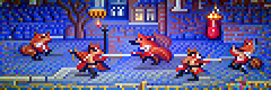 #384 The foxes are fighting in the streets