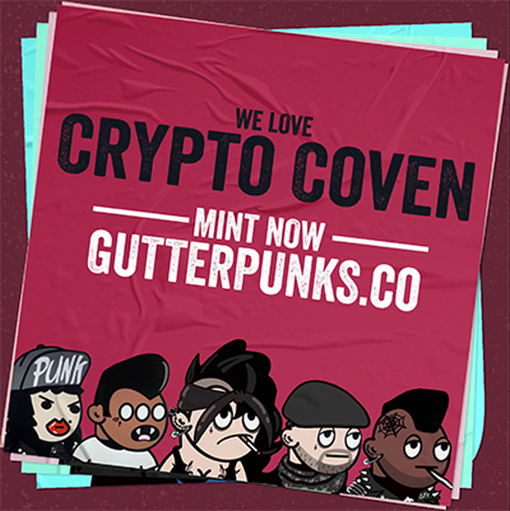 Gutter Punks Flyer - Crypto Coven