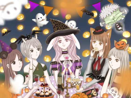 Forest animal girls “Halloween party”