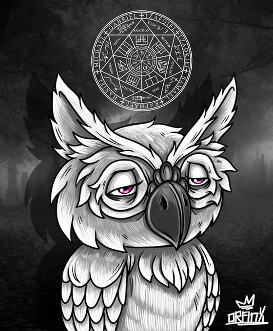 The Great Sacred Bored White Skeleton Owl