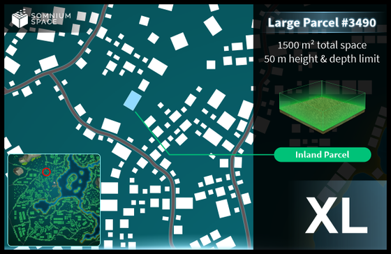 Extra Large #3490 (XL) parcel in Somnium Space