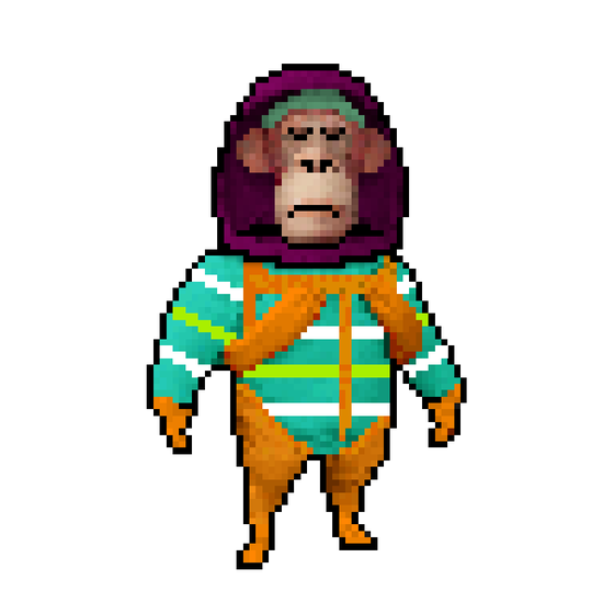 Pixel Radioactive Ape #734