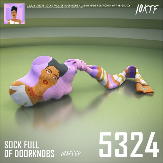 Galaxy Sock Full of Doorknobs #5324