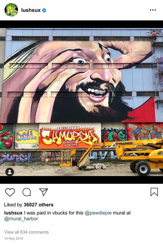 Lushsux #3113 - Mural PewDiePie