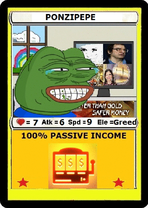 PONZIPEPE | Series 1 #40 | RARE PEPE