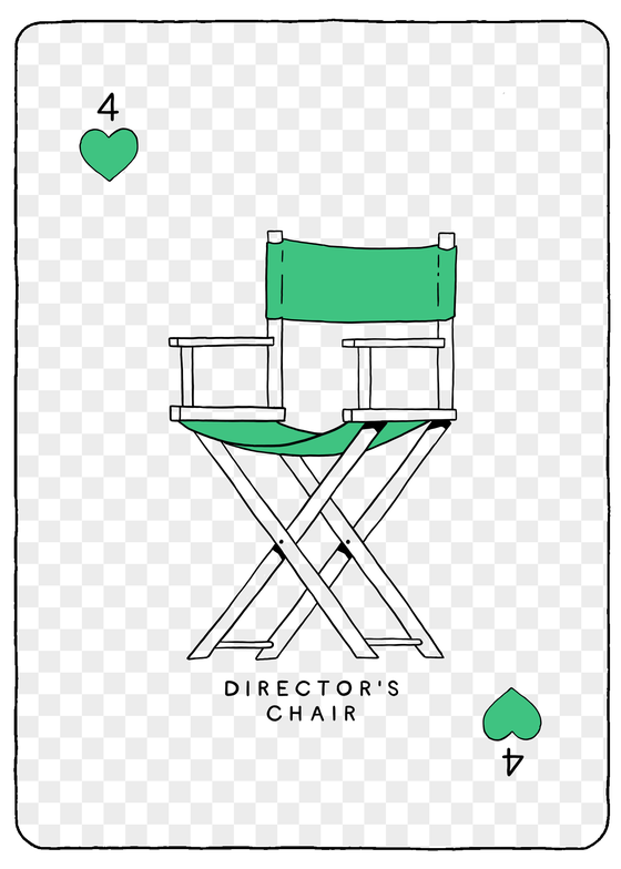 Directors Chair - 4 of Hearts - Deck 2 - #80