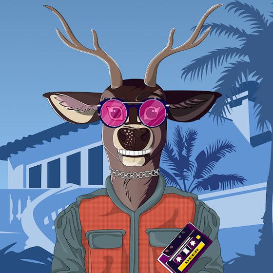 Retrowave deer #2031