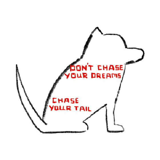 DON'T CHASE YOUR DREAMS, CHASE YOUR TAIL