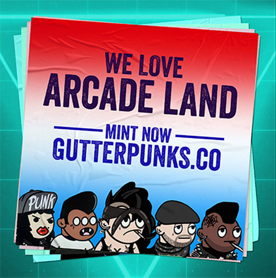 Gutter Punks Flyer - Arcade Land