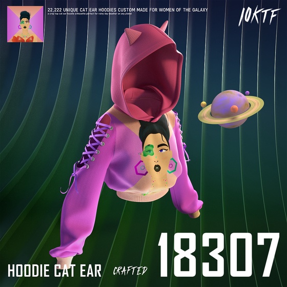 Galaxy Cat Ear Hoodie #18307