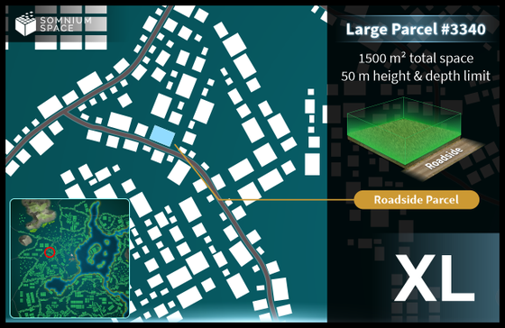 Extra Large #3340 (XL) parcel in Somnium Space