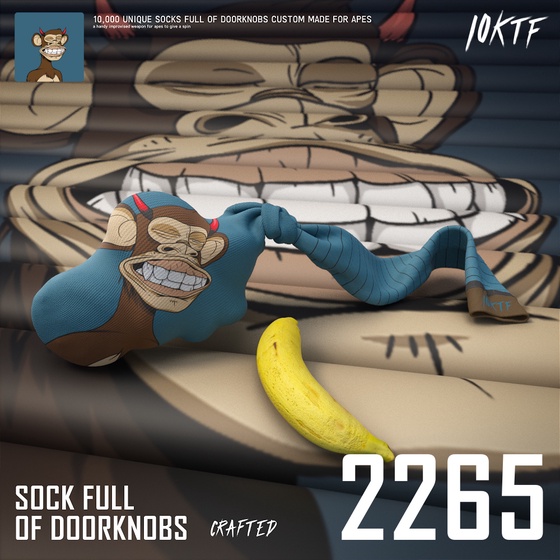 Ape Sock Full of Doorknobs #2265