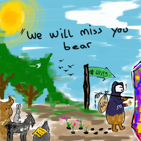 We will miss you bear