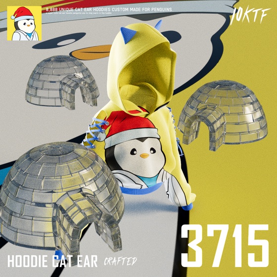 Pudgy Cat Ear Hoodie #3715