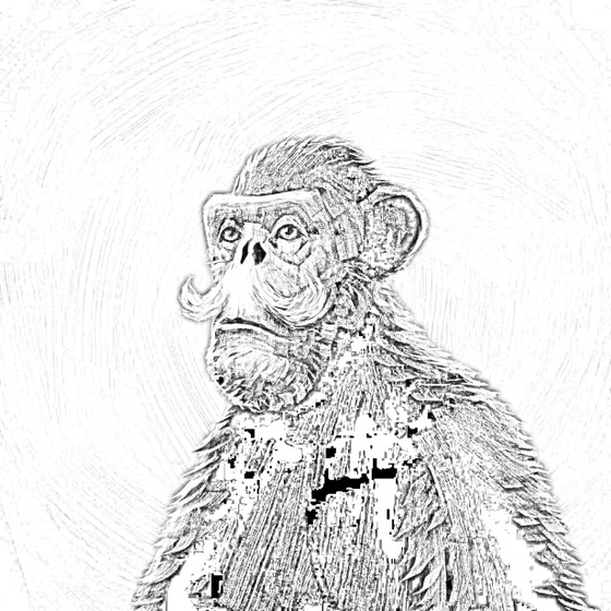 Sketchy Old Ape #730