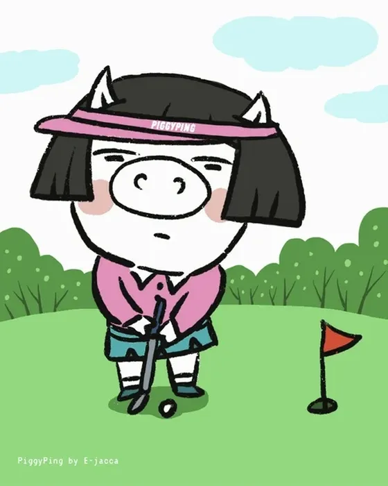 E-jaccaNFT#8-PiggyPing2 (PiggyPing for Golf)