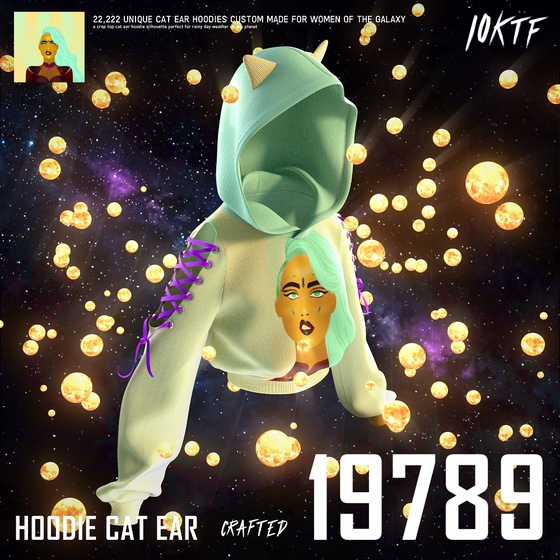 Galaxy Cat Ear Hoodie #19789