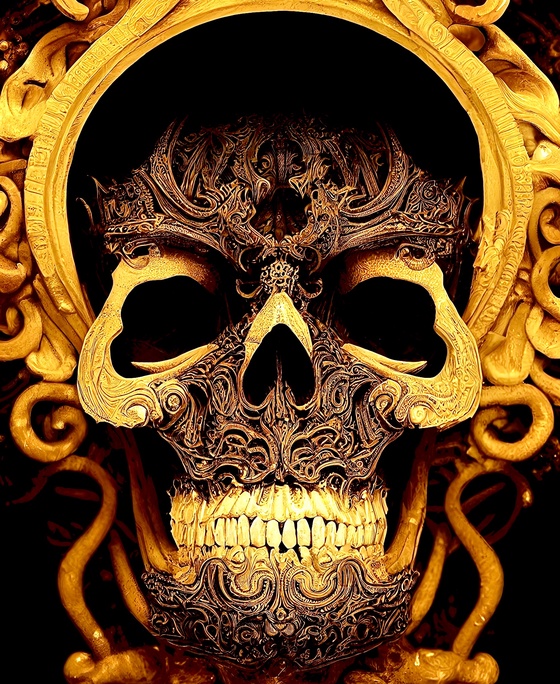 Golden Skull Art #2