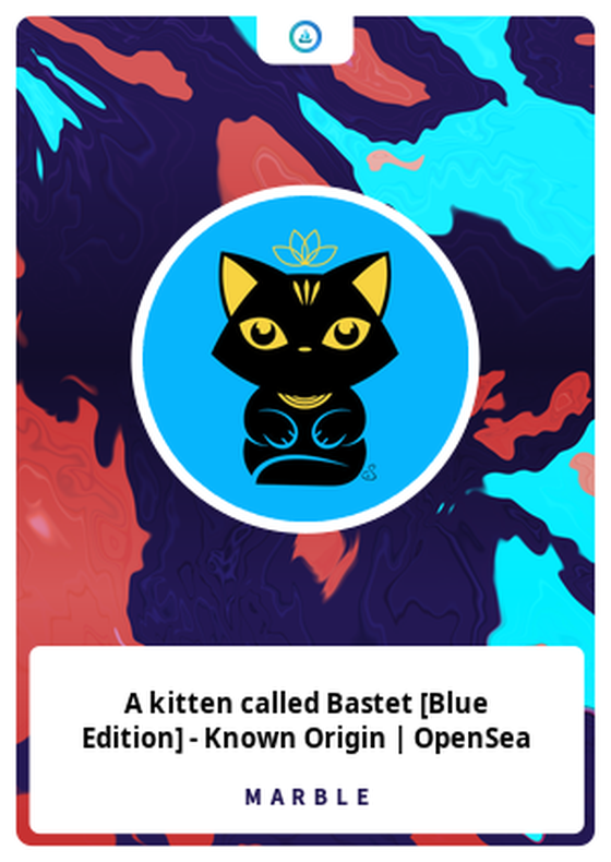 A kitten called Bastet [Blue Edition] - Known Origin | OpenSea