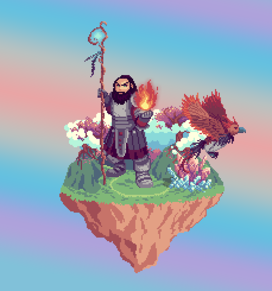 Lead Dwarf Phoenix Druid Keeper of The Glade + Crystal.png