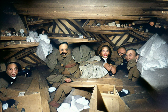 Hiding in an attic in Paris during the war.