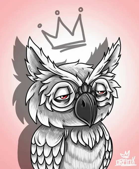 The Great Sacred Glitch Owl