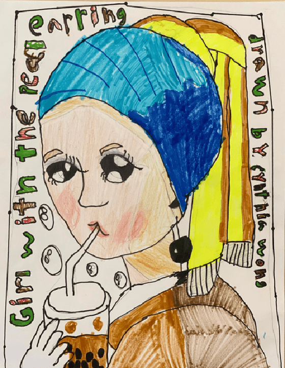 Girl with the Pearl Earring - Bubble Tea edition