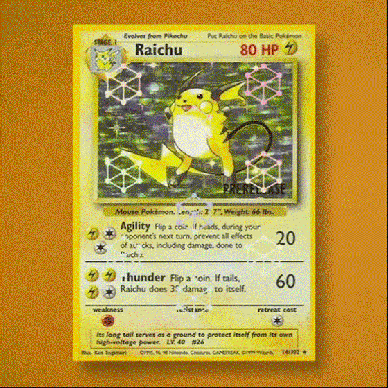 POKEMON RAICHU RARE FIRST EDITION