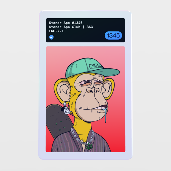 Minter Token - Stoner Ape Club | SAC #1345