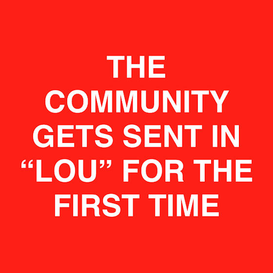 The community gets "Lou" sent in