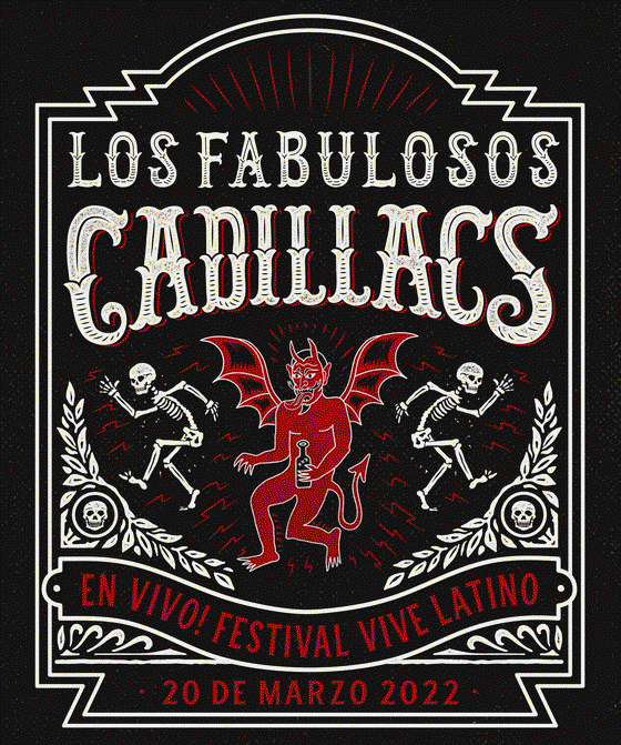 Póster oficial Los Fabulosos Cadillacs Vive Latino 2022