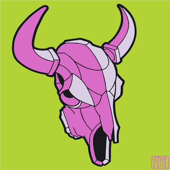 💀56 | MINIMALIST BUFFALO SKULL | Purple