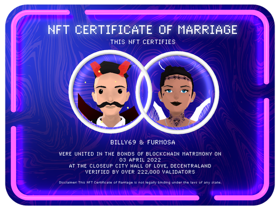 Certificate of Marriage #11