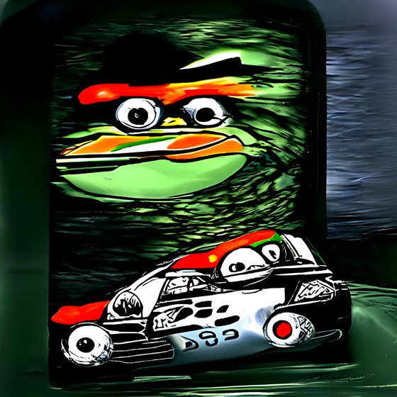 Pepe Starring as the Crazy Night Time Driver of Fast Cars