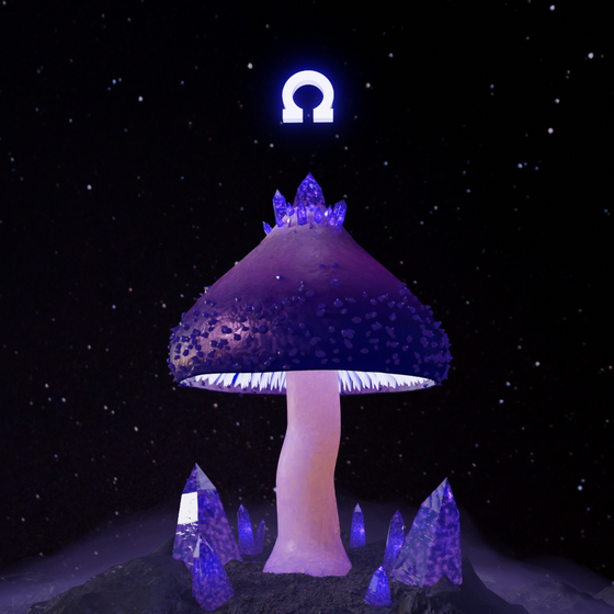 Indigo Crystal Mushrohm