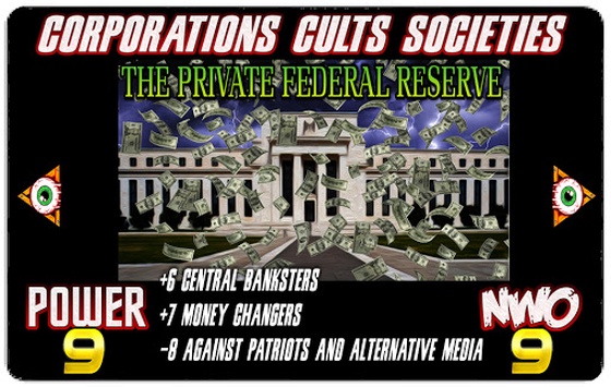 NWO CARD GAME  THE PRIVATE FEDERAL RESERVE 1/333