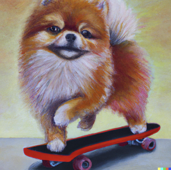 Skater dog