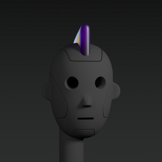 Head: Mohawk Purple