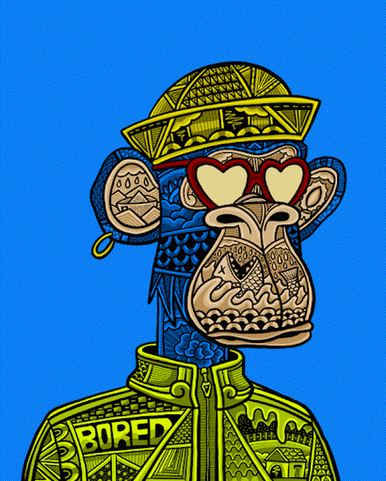 Animated Bored Ape #Fine Art 