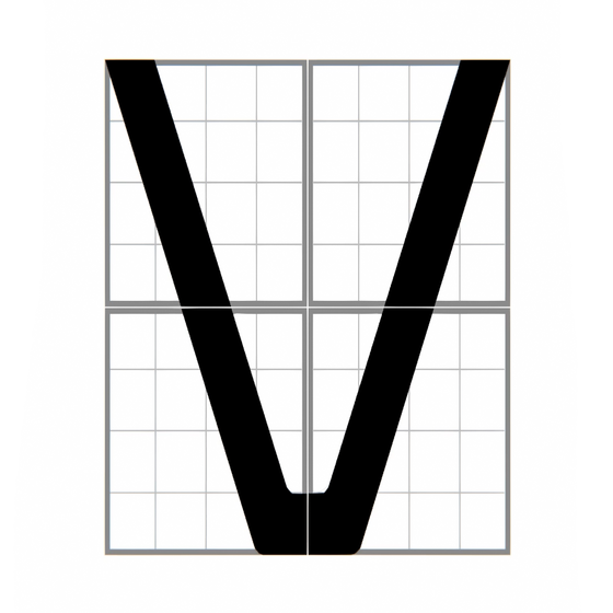 "V" from Human Abecedary: Intra-Letters, by Viktor Timofeev, 2021