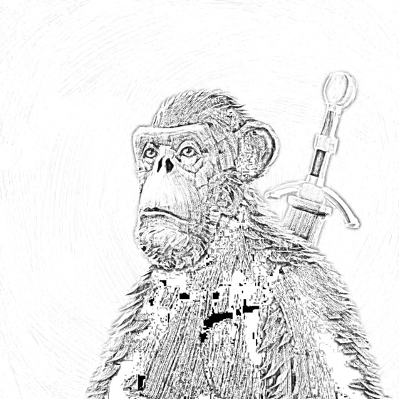 Sketchy Old Ape #735