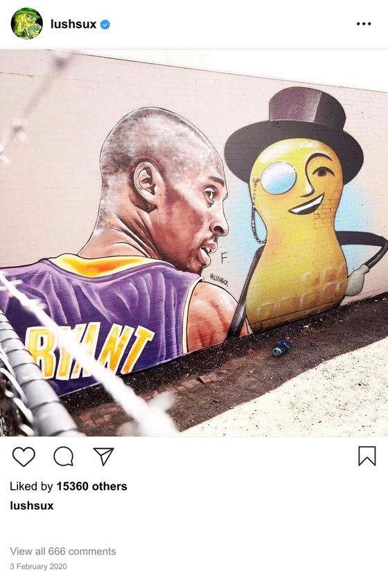 Lushsux #3809 - Mural Kobe Bryant Mr.Peanut