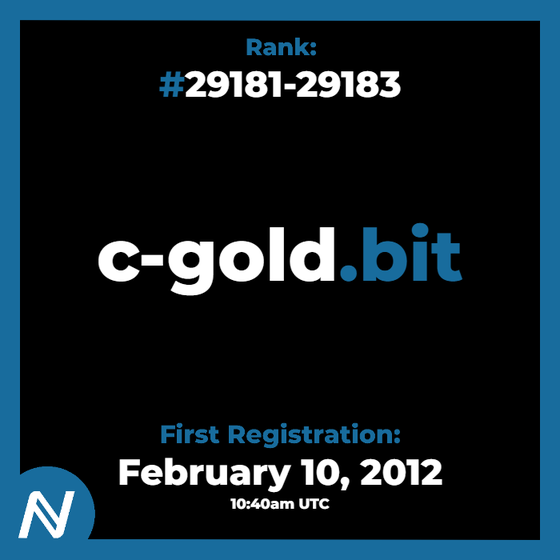 #29181-29183 | d/c-gold | Feb. 10, 2012 | Namecoin .bit Domain